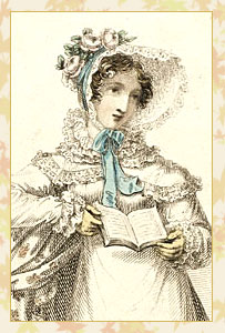 1820, дама в прогулочном платье, Ackermann